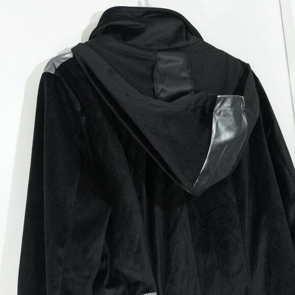 Delie Tail Coat Black Velvet Goth Steampunk Cosplay Tailcoat Trench Coat - Picture 5 of 10